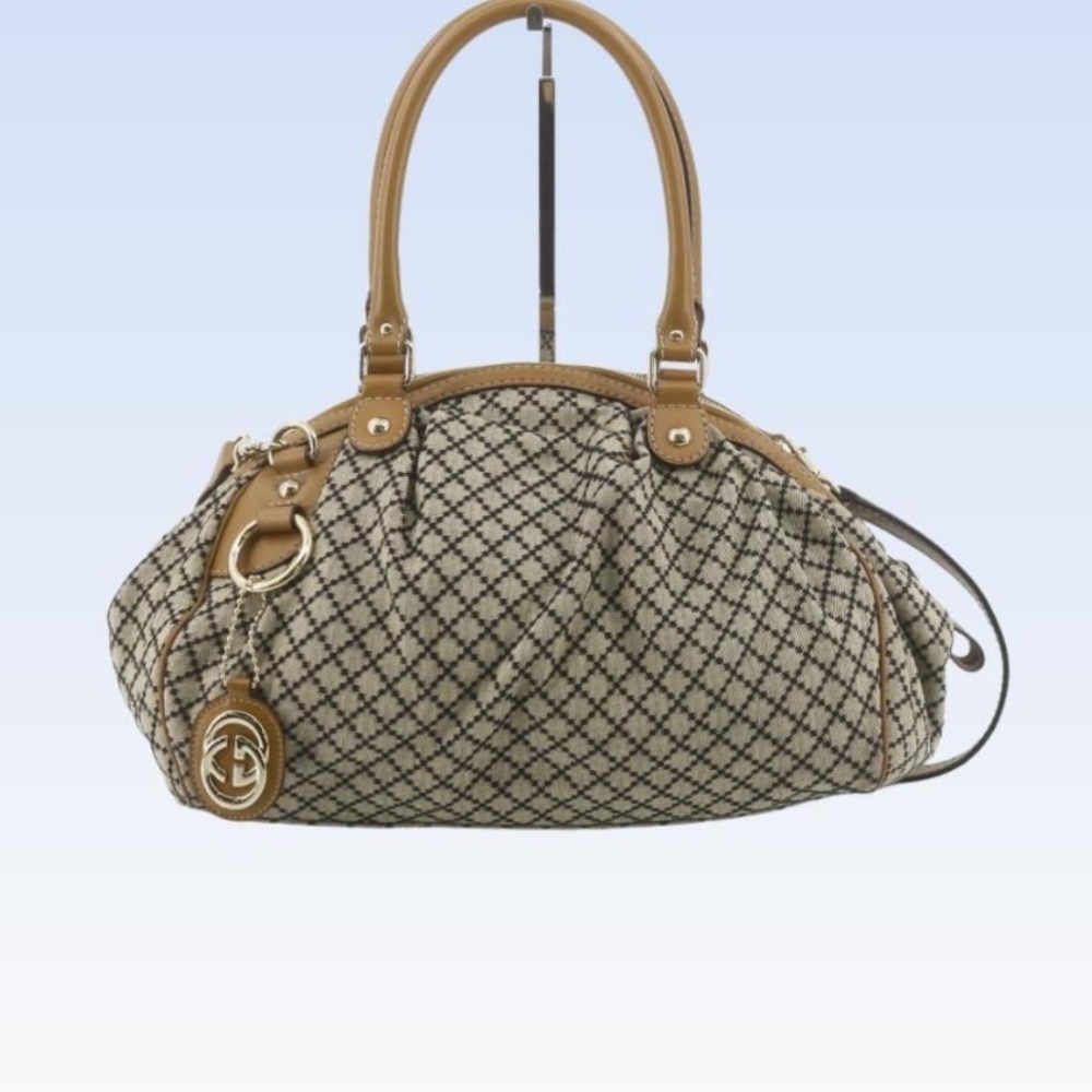Gucci White Boston Bag